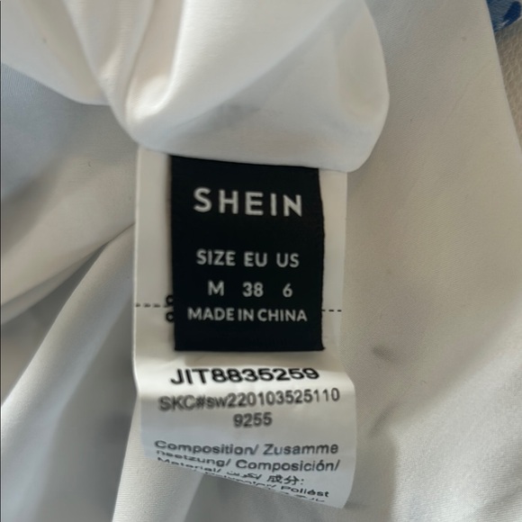 Floral Blue and White Midi Dress- M - Picture 2 of 9